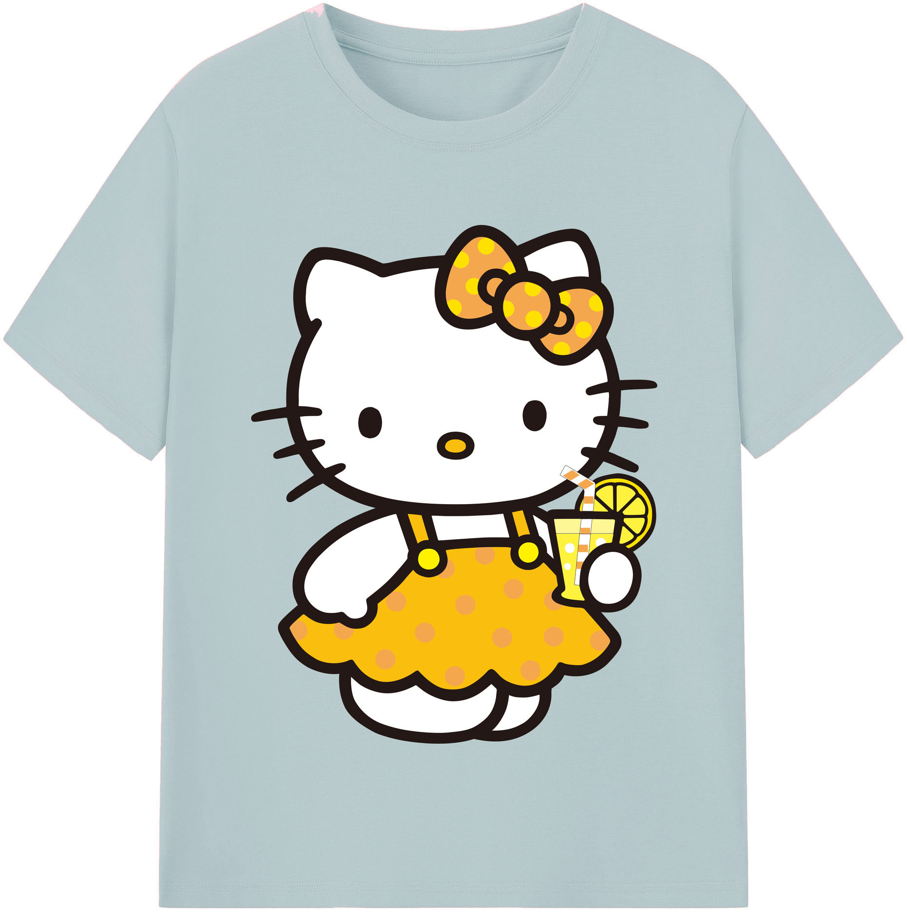 （画像用） Hello Kitty ハローキティ 綿100％半袖Tシャツ（フロントプリント）